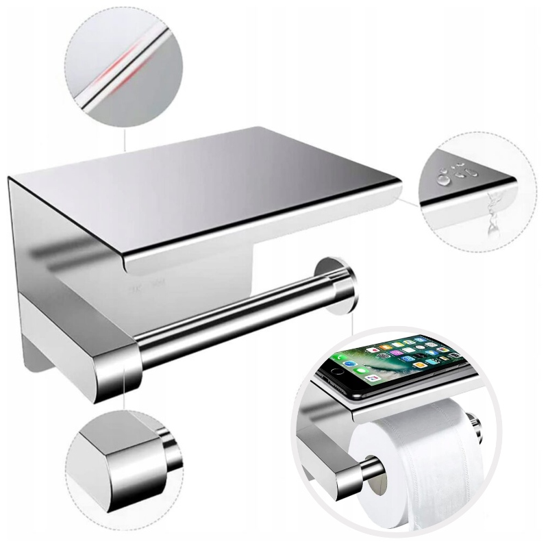 Speciális WC-papír tartó polccal