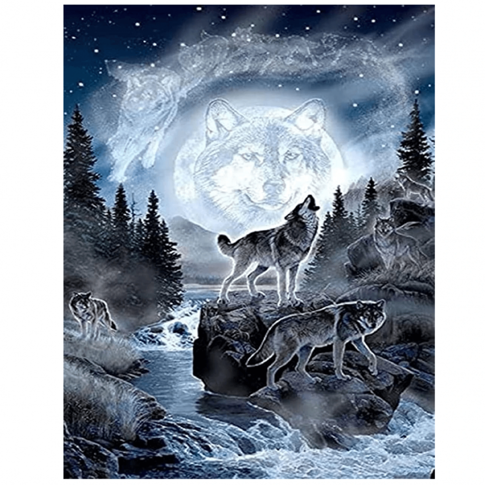 Elbűvölő festés számokkal - farkas