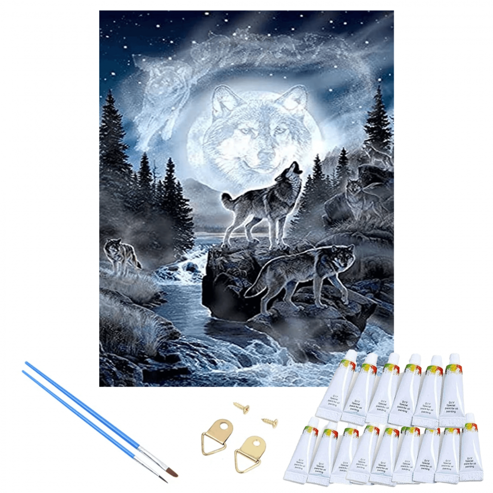 Elbűvölő festés számok szerint - farkas