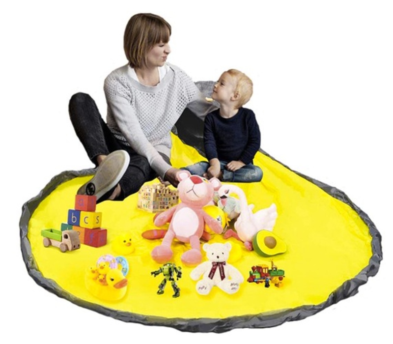 Wysokiej jakości kosz na zabawki z matą 2 w 1