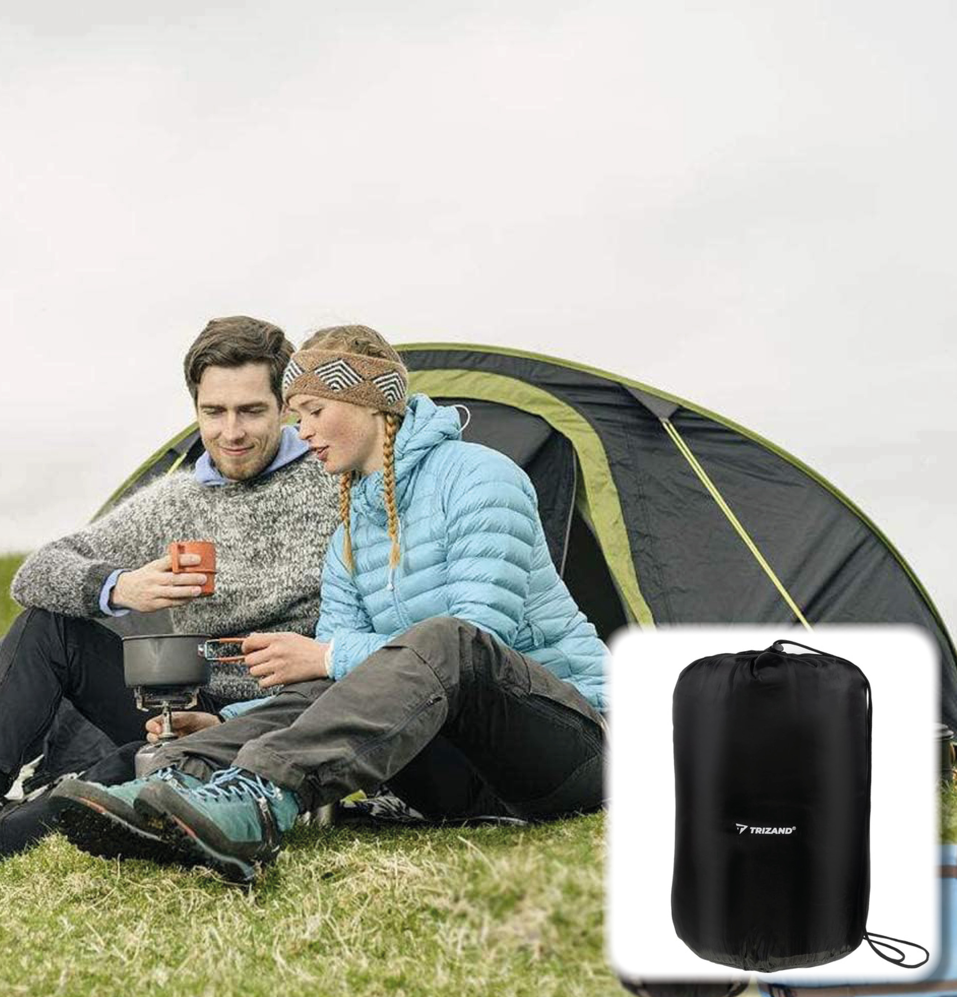 Śpiwór turystyczny i kocyk 2 w 1