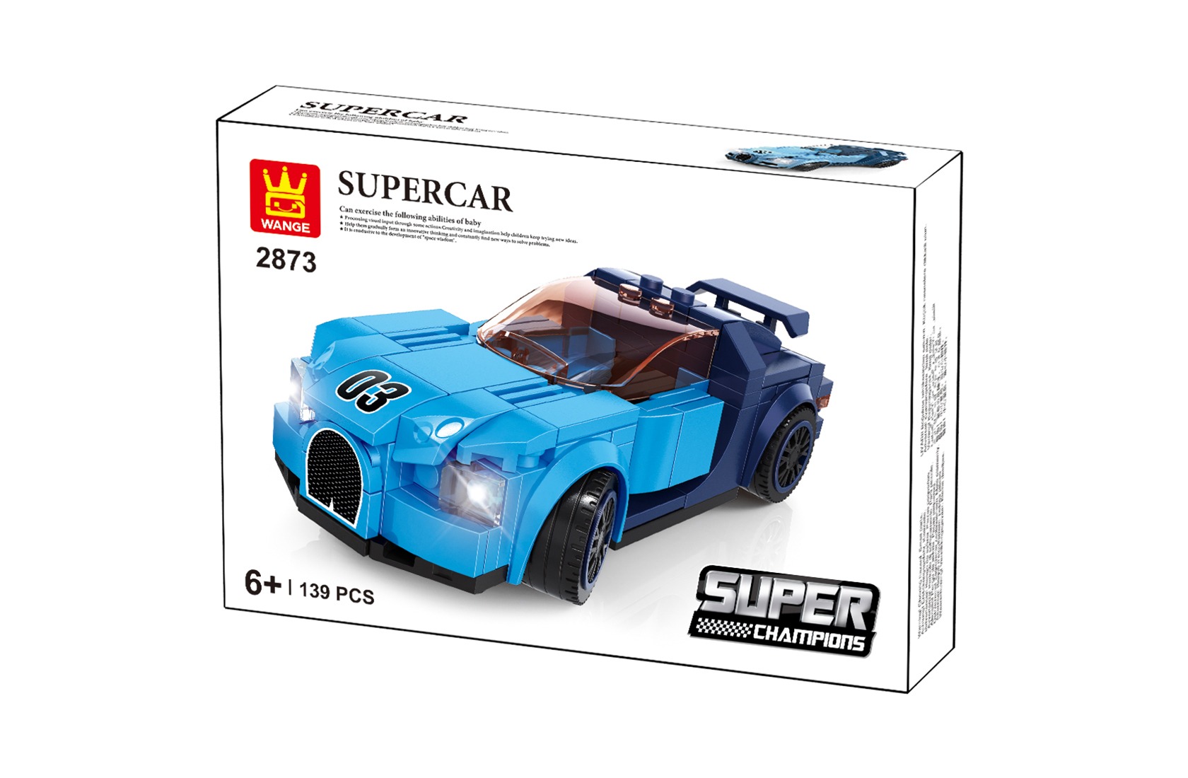 Niesamowity zestaw do budowania Bugatti Chiron - 139 klocków