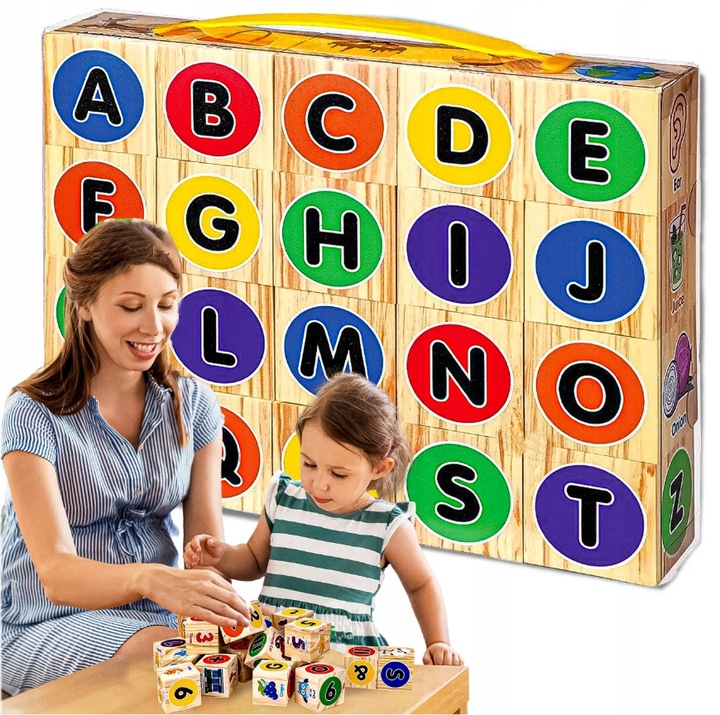 kostki edukacyjne dla dzieci z literami