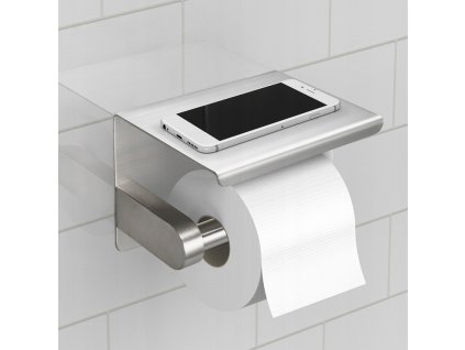 Uchwyt na papier toaletowy z półką na telefon