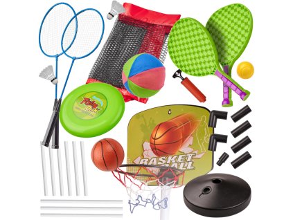 Ekskluzywny zestaw sportowy 5w1 - badminton, koszykówka, siatkówka, tenis, frisbee