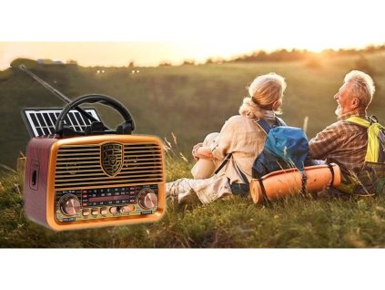 Ekskluzywne radio z możliwością ładowania i panelem słonecznym