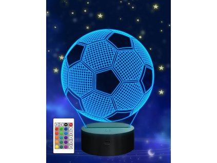 očarujúca detská nočná lampa v tvare futbalovej lopty 3D ilúzia