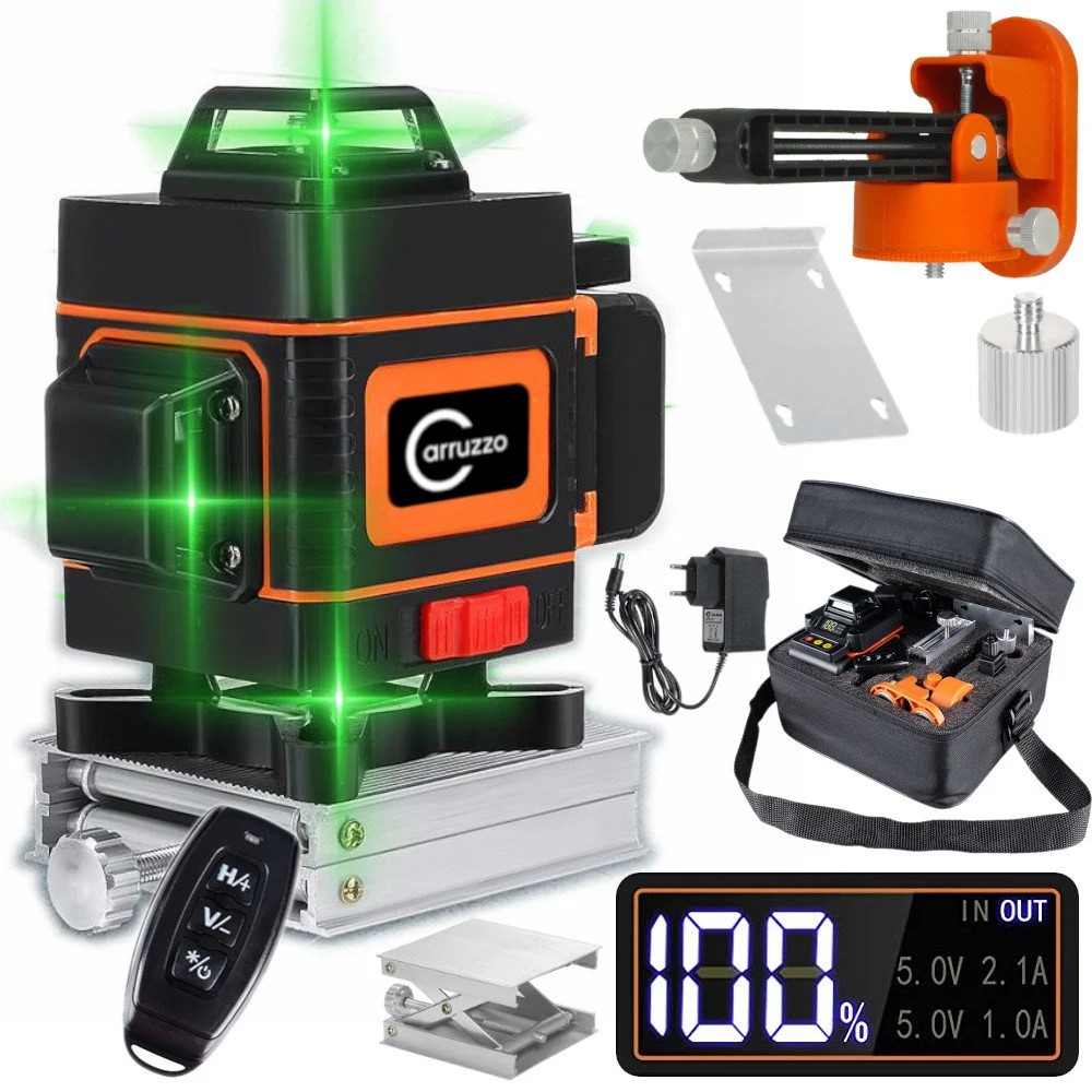 Krížový laser, Laserová vodováha, 16 líniový samonivelačný laser