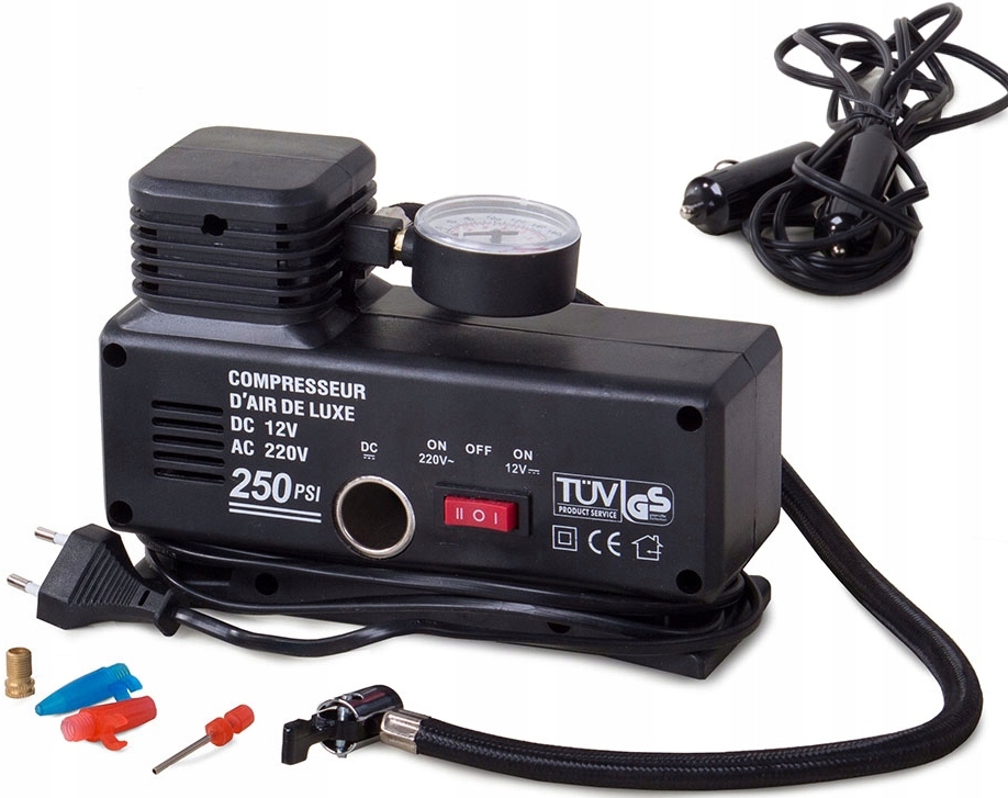 Kvalitný kompresor do auta aj zásuvky 230 PSI, 18 BAR, 12V
