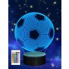 očarujúca detská nočná lampa v tvare futbalovej lopty 3D ilúzia