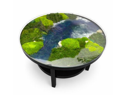 Konferenční stolek s mechem a epoxidem