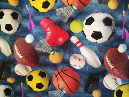 Teplákovina sporty basketbal fotbal šipky box 0,75M