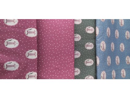 Plátno puntík na okrové