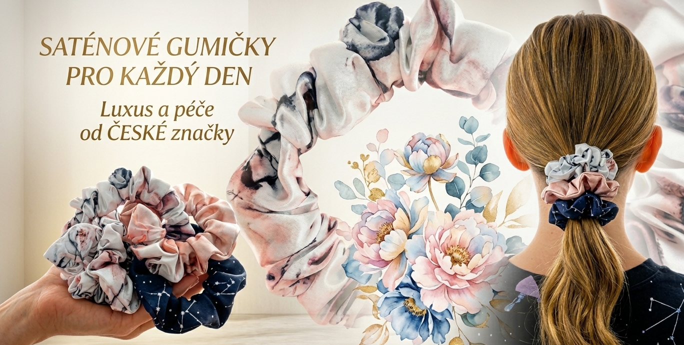Saténové gumičky, které nelámou vlasy