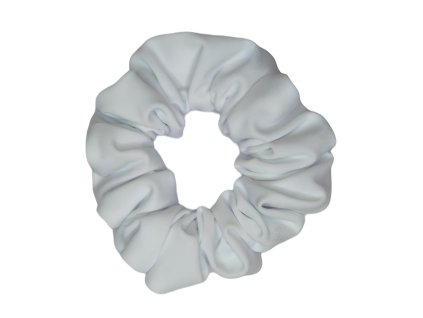 Bila gumicka do vody do vlasu rychleschnouci scrunchie01