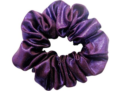 Trpytiva gumicka do vlasu s flitry fialova 01