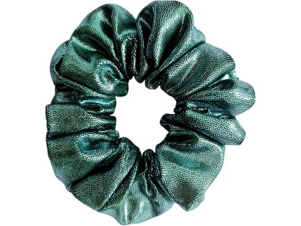 Trpytiva gumicka do vlasu s flitry zelena 01