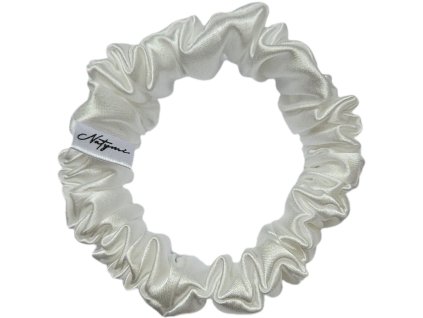 Ivory satenova gunicka do vlasu scrunchie