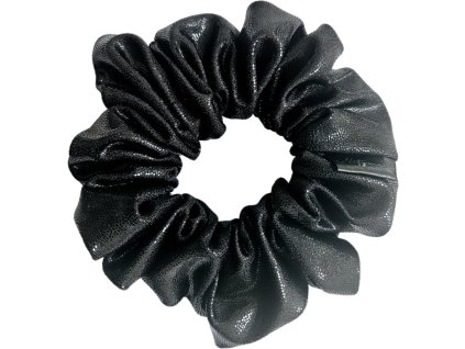 Cerna flitrovana gumicka do vlasu scrunchie