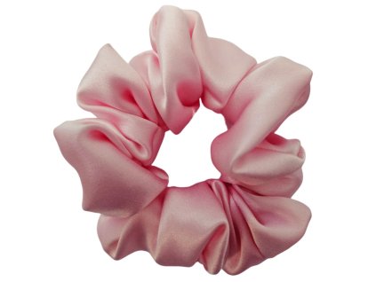 Hedvabna scrunchie z praveho hedvabi baby ruzova