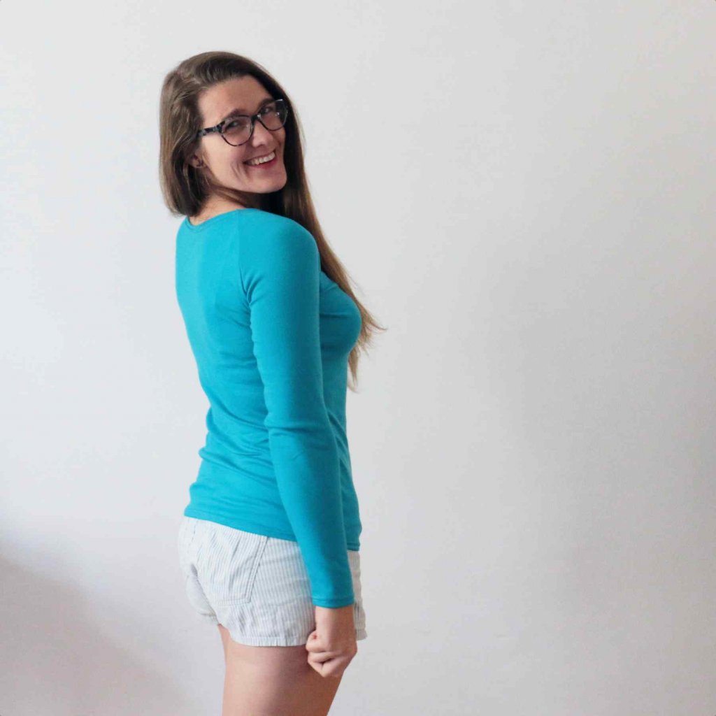 Merino ♥ tričko s dlouhým rukávem / tyrkys (Barva Tyrkysová, Velikost M)