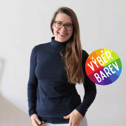 Rolák s dlouhým rukávem jednobarevný / VÝBĚR BAREV!