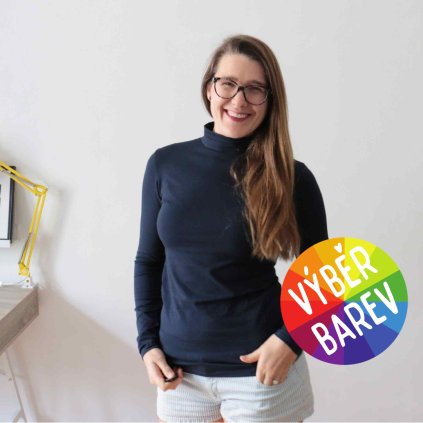 Rolák s dlouhým rukávem jednobarevný / VÝBĚR BAREV!