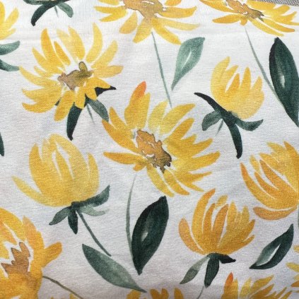 Tričko žluté květy / vel. XL