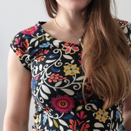 tričko černo barevné květiny (7)