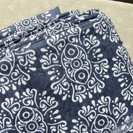 Harémovky / bavlna / modrý vzor