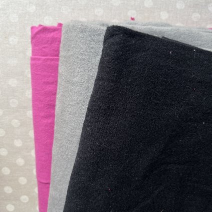 Harémovky / flanel / růžová/šedá/černá