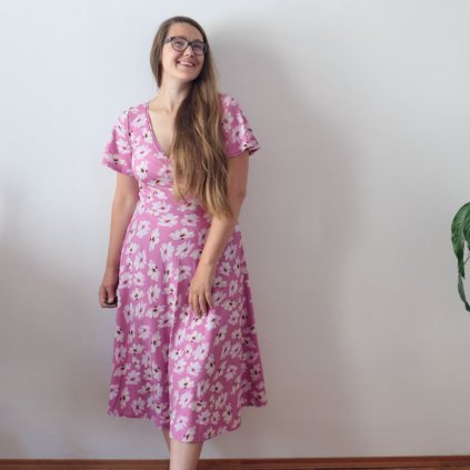 šaty půlkolo midi zavinovací zvon.rukáv divokrásno krásenky (30)