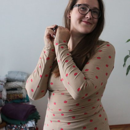 tričko vsazovaný rukáv dlouhý jablíčka (7)