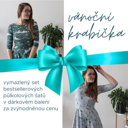 vánoční krabičky, šaty, S