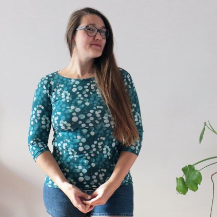 tričko vsazovaný rukáv petrol eukalyptus (8)