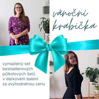 Vánoční krabička ♥ šaty / vločky