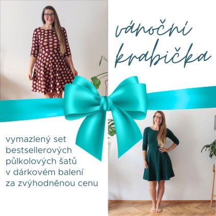 Vánoční krabička ♥ šaty / perníčky