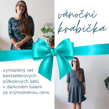 Vánoční krabička ♥ šaty / bobulky