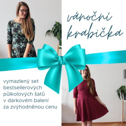 Vánoční krabička ♥ šaty / větvičky