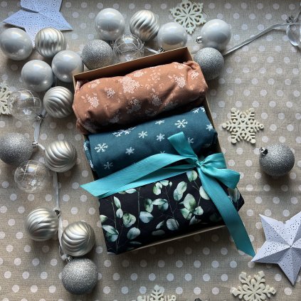 Vánoční krabička ♥ podzimní / 3/4 rukáv / vel. M