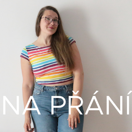 Vzorované crop tričko - NA PŘÁNÍ