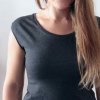 Tričko bavlněné jednobarevné / antracit melír (Barva Šedá, Velikost XL)