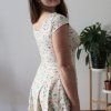 šaty úplet půlkolové kr.rukáv puntík AGF (10)