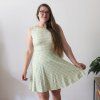 šaty úplet půlkolové zelená peříčka AGF (20)