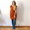 Zimní šaty / svetrovina / rezavá (Velikost XS)