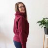 Dlouhá mikina s rolákem / vínová (Barva Vínová, Velikost M/L)