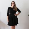 šaty půlkolové manžestr černá(3)