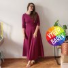KOJICÍ Půlkolové MAXIšaty jednobarevné / 3/4 rukávy / VÝBĚR BAREV!