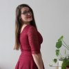 šaty půlkolo rukáv krajka vínová+ šedá (4)