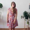šaty úplet půlkolové zavinovací rukáv modré máky (17)